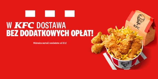 KFC:  Darmowa dostawa w KFC 21.04.2026