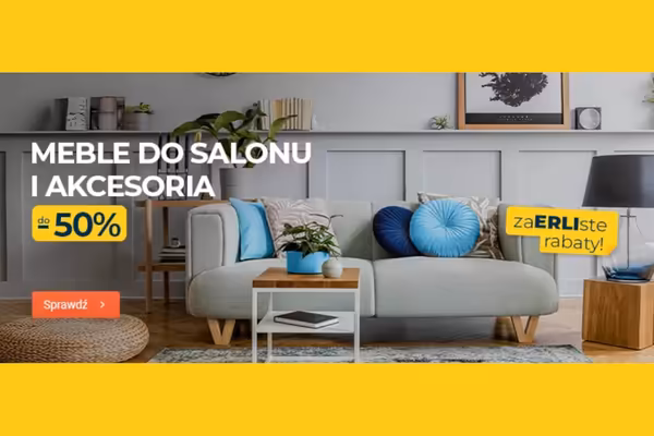 : Do -50% na meble do salonu i akcesoria