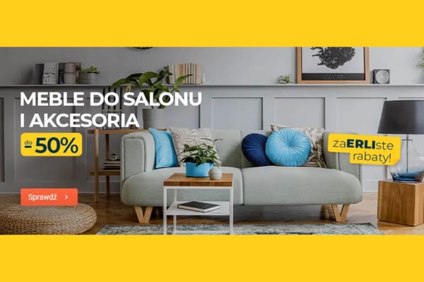 : Do -50% na meble do salonu i akcesoria