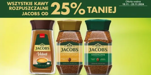 Dino: Od -25% na wszystkie kawy Jacobs 18.11.2024