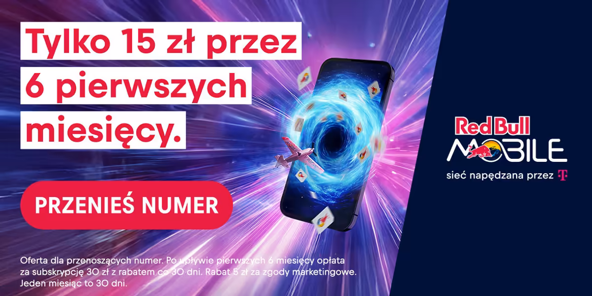 Red Bull MOBILE: 15 zł przez 6 pierwszych miesięcy