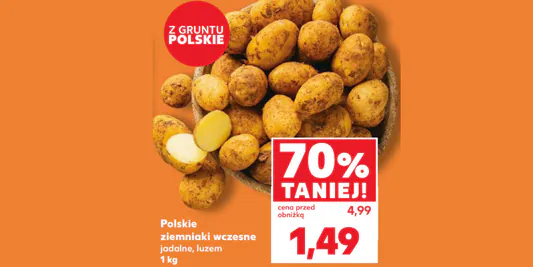 Kaufland: -70% na polskie ziemniaki wczesne na wagę 12.06.2025