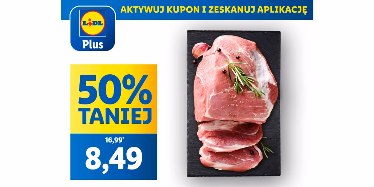Lidl: KUPON -50% na łopatkę wieprzową