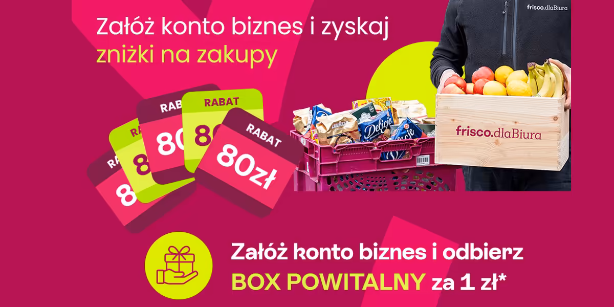 Frisco: KOD rabatowy -90 zł dla nowo zarejestrowanych podmiotów B2B