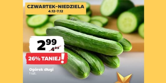 Netto: -26% na ogórek długi 04.12.2025