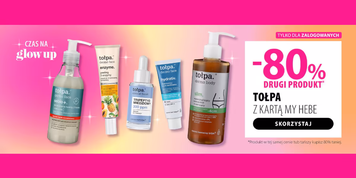 hebe: -80% na produkty Tołpa