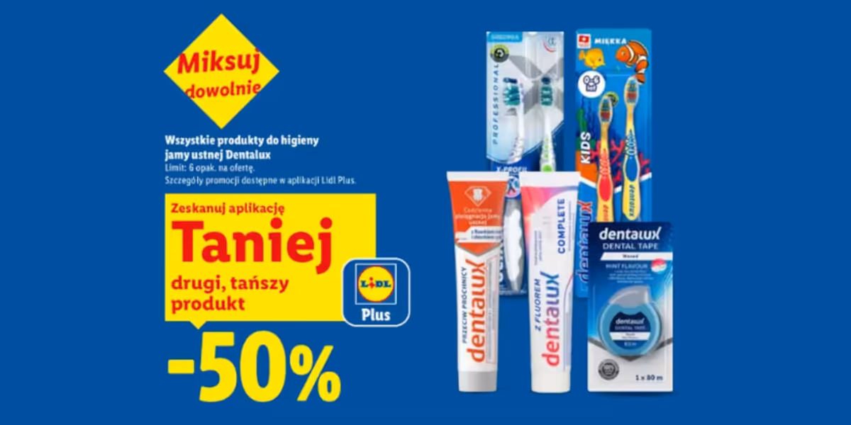 Lidl: KUPON -50% na produkty Dentalux