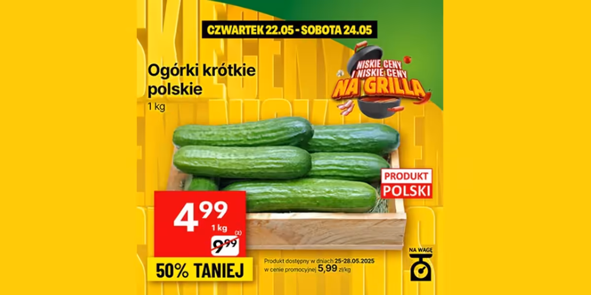 Delikatesy Centrum: -50% na ogórki krótkie