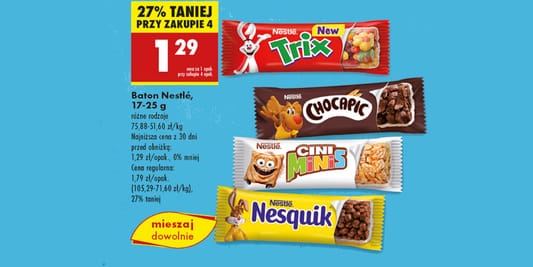 Biedronka: -27% na baton Nestlé 14.05.2025