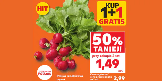 Kaufland: 1+1 GRATIS na polską rzodkiewkę 12.06.2025