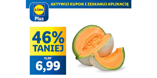 Lidl: KUPON -46% na melona Cantaloupe 02.06.2025