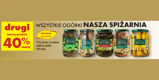 Biedronka: -40% na wszystkie ogórki Nasza Spiżarnia 10.06.2025