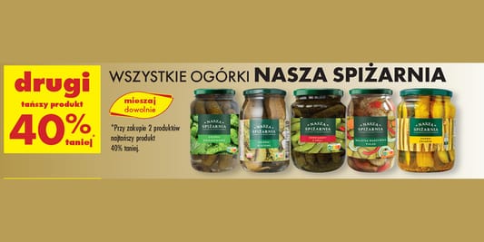 Biedronka: -40% na wszystkie ogórki Nasza Spiżarnia 10.06.2025
