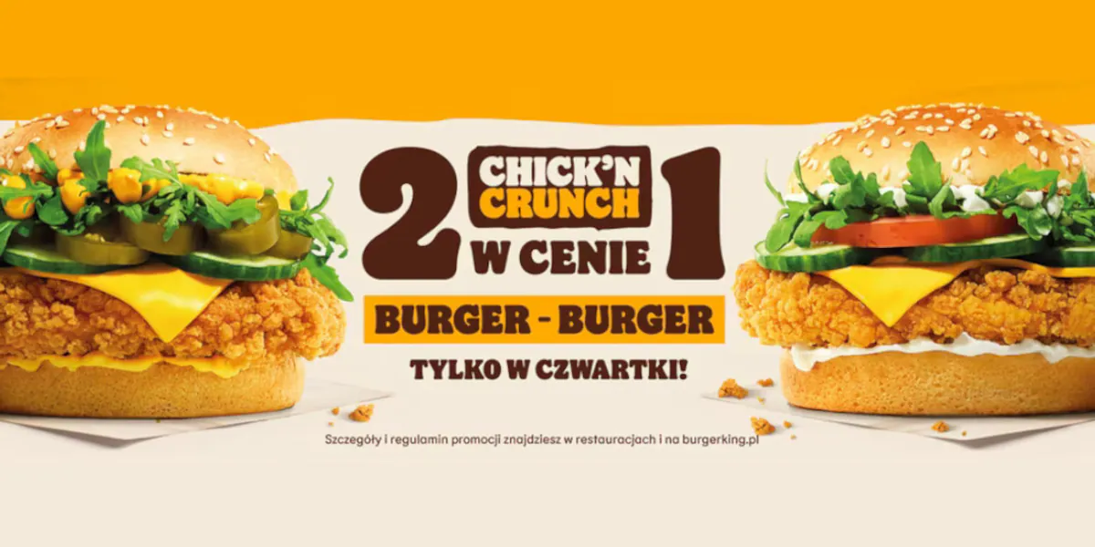 Burger King: 2 za 1 na wybrane burgery!