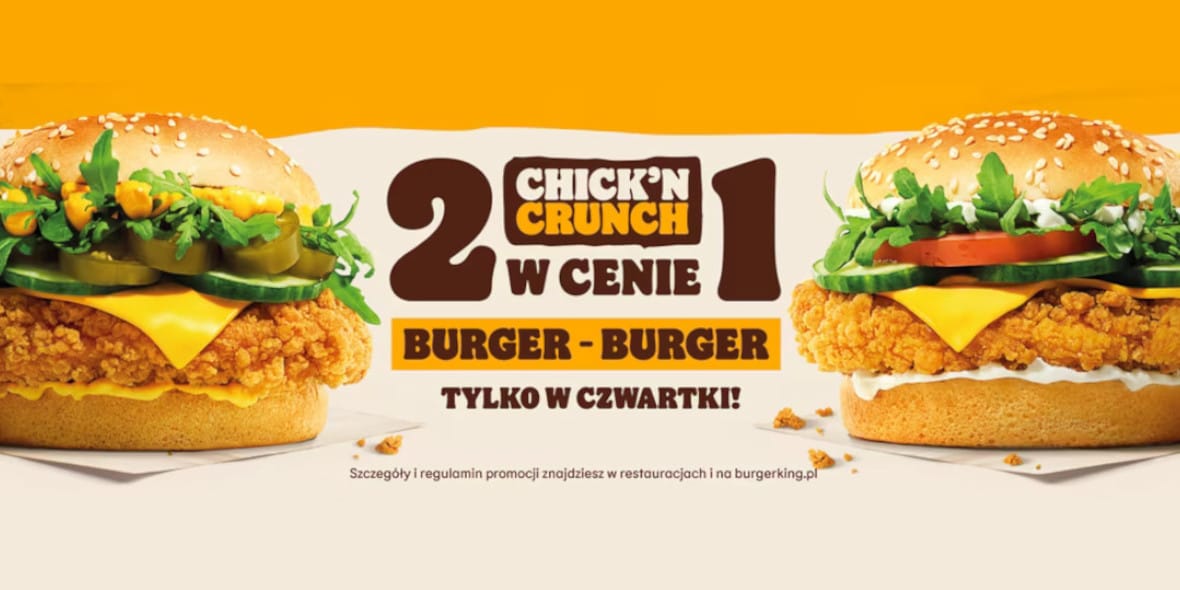 Burger King: 2 za 1 na wybrane burgery! 15.05.2025