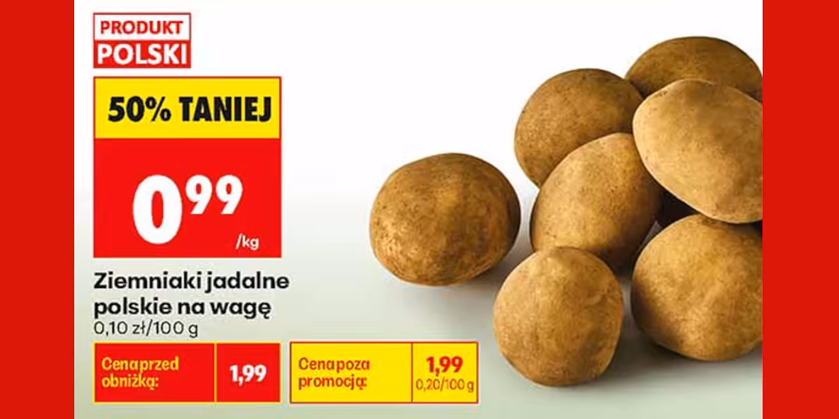 Biedronka: -50% na polskie ziemniaki