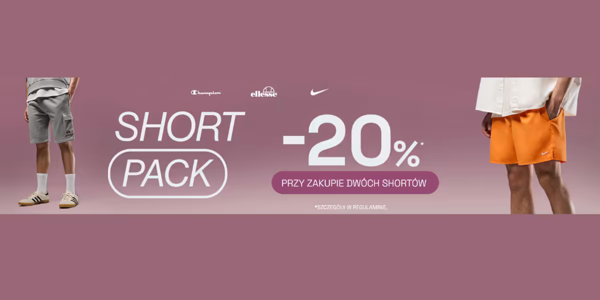 Sizeer: -20% przy zakupie dwóch par shortów