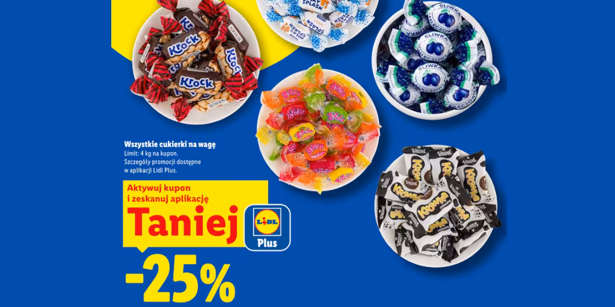 Lidl: KUPON -25% na cukierki na wagę