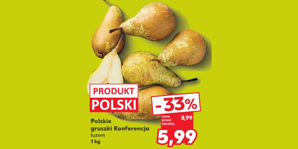 Kaufland: -33% na polskie gruszki Konferencja