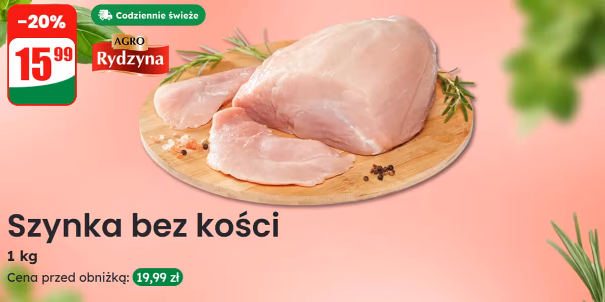 Dino: -20% na szynkę bez kości