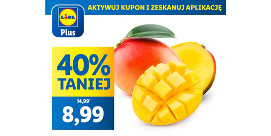 Lidl: KUPON -40% na mango 15.05.2025