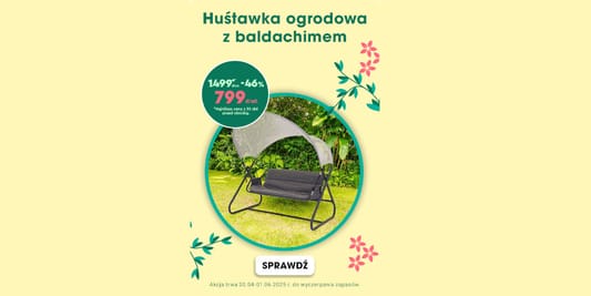 Biedronka Home: -46% na huśtawkę ogrodową z baldachimem 24.04.2025