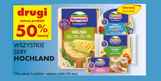 Biedronka: -50% na wszystkie sery Hochland 20.05.2025