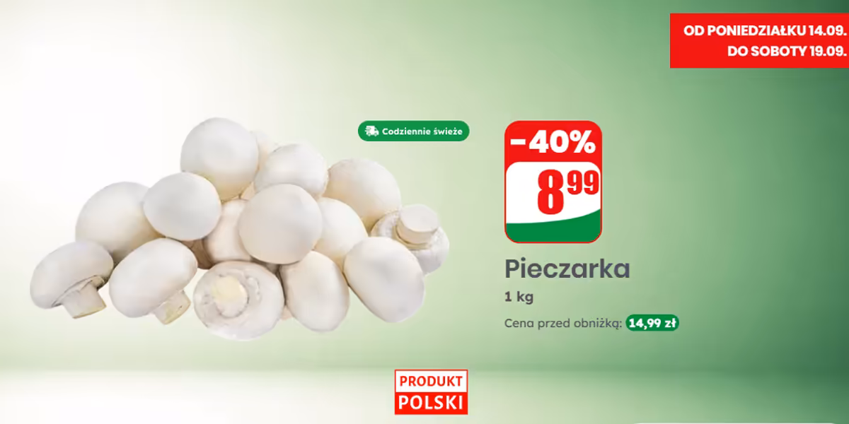 Dino: -40% na pieczarki