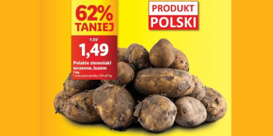 Lidl: -62% na polskie ziemniaki wczesne 25.07.2024