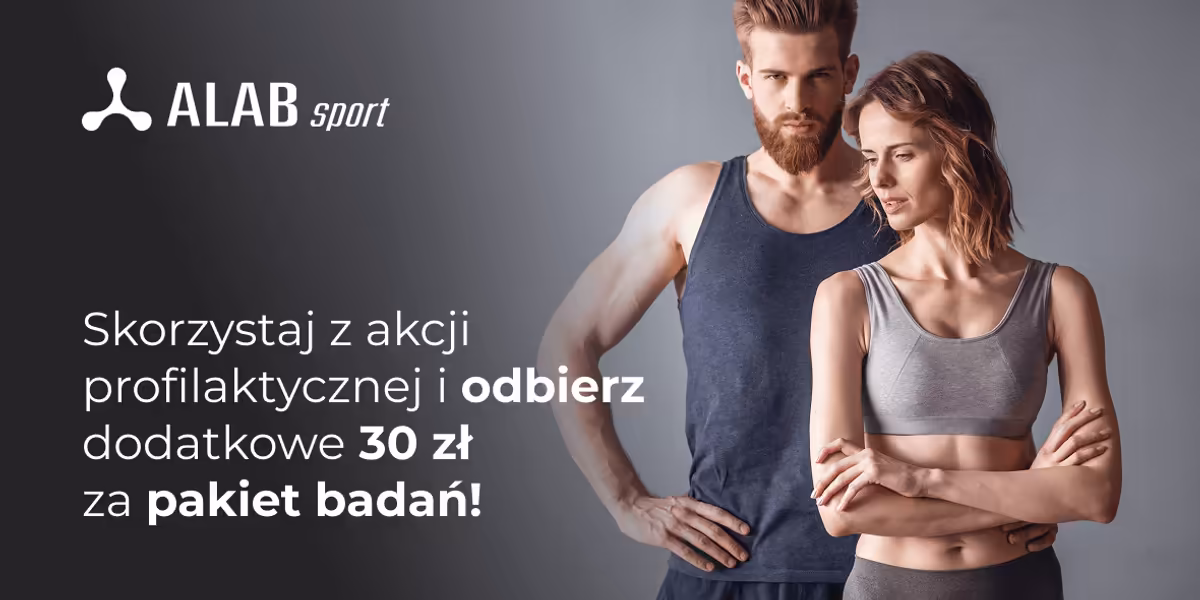 ALAB sport: BONUS 30 zł za pakiet badań w ALAB sport