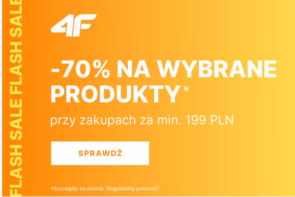: -70% na wybrane produkty w 4F