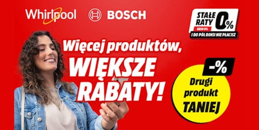 Media Markt: Do -40% na produkty Whirlpool i Bosch 03.06.2025