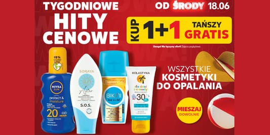Kaufland: 1+1 GRATIS na wszystkie kosmetyki do opalania 18.06.2025