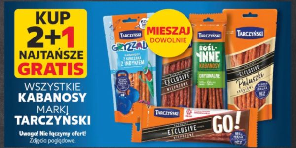 Kaufland: 2 + 1 GRATIS na kabanosy Tarczyński 12.09.2024