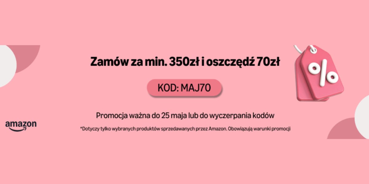 Amazon: KOD rabatowy -70 zł na Twoje zakupy