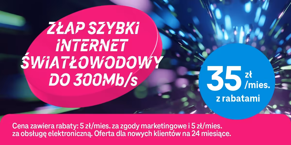 T-Mobile: 35 zł miesięcznie za internet światłowodowy