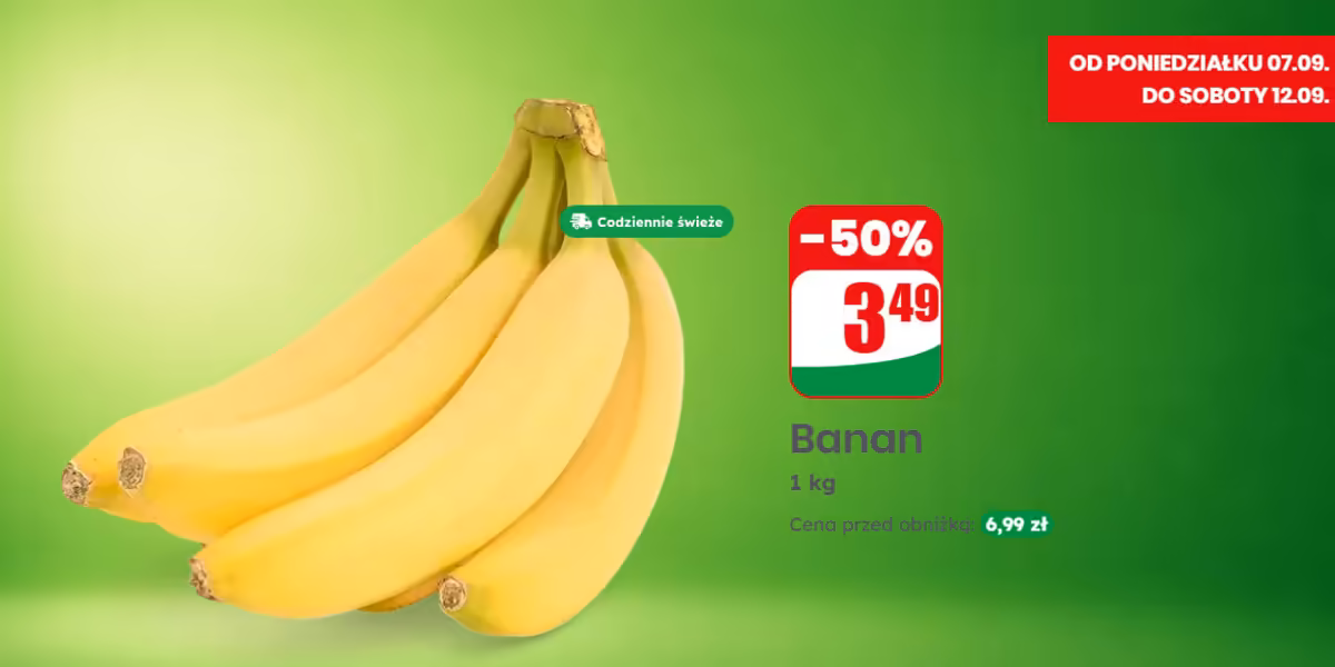 Dino: -50% na banany
