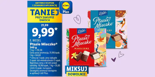 Lidl: Kupon 9,99 zł za Ptasie Mleczko 26.05.2025