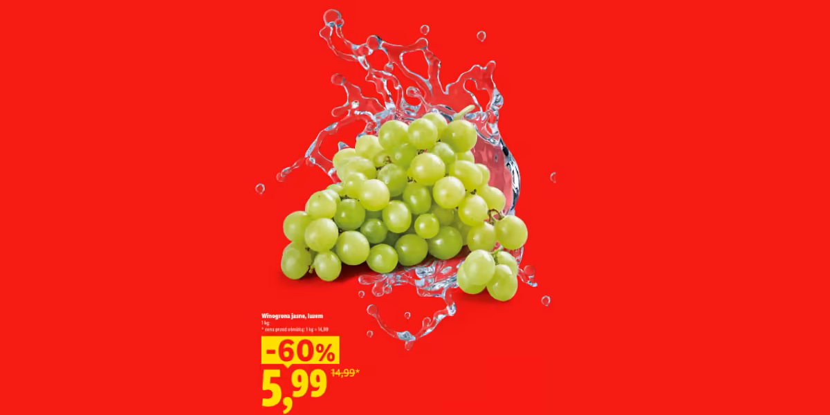 Lidl: -60% na winogrona jasne