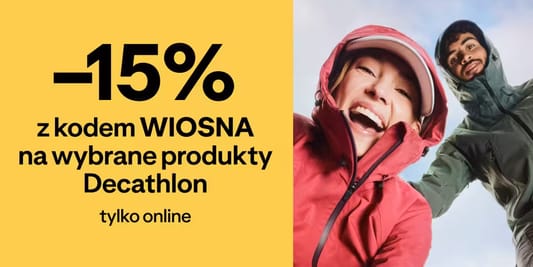 Decathlon: KOD rabatowy -15% na produkty Decathlon 16.05.2025