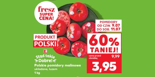 Kaufland: -60% na polskie pomidory malinowe 09.07.2026