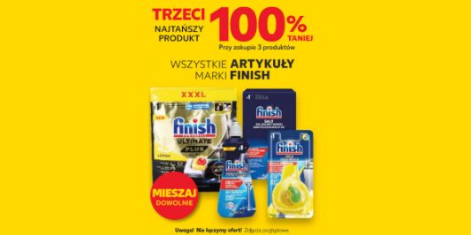 Kaufland: -100% na wszystkie artykuły Finish - trzeci produkt 15.03.2025