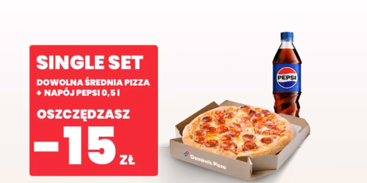 Domino's Pizza: -15 zł na Single Set