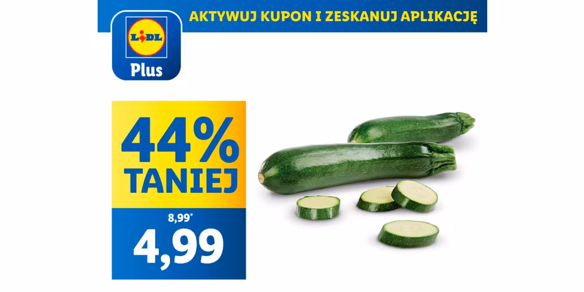 Lidl: KUPON -44% na cukinię