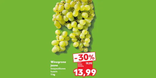 Kaufland: -30% na winogrono jasne bezpestkowe 11.02.2026