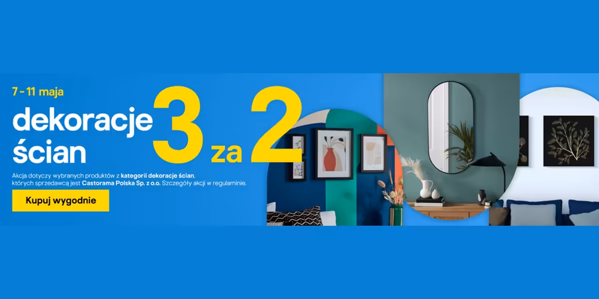 Castorama: 3 za 2 na dekoracje ścian