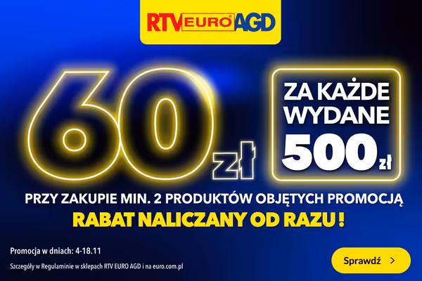 : -60 zł za każde wydane 500 zł