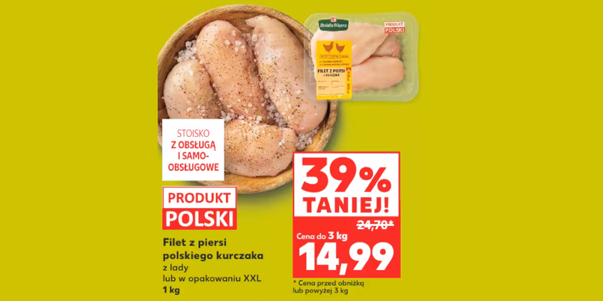 Kaufland: -39% na filet z piersi polskiego kurczaka