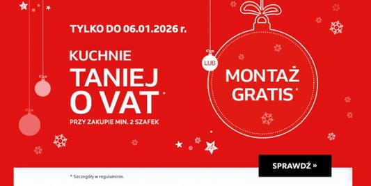 Komfort:  Taniej o VAT lub montaż GRATIS 03.12.2025