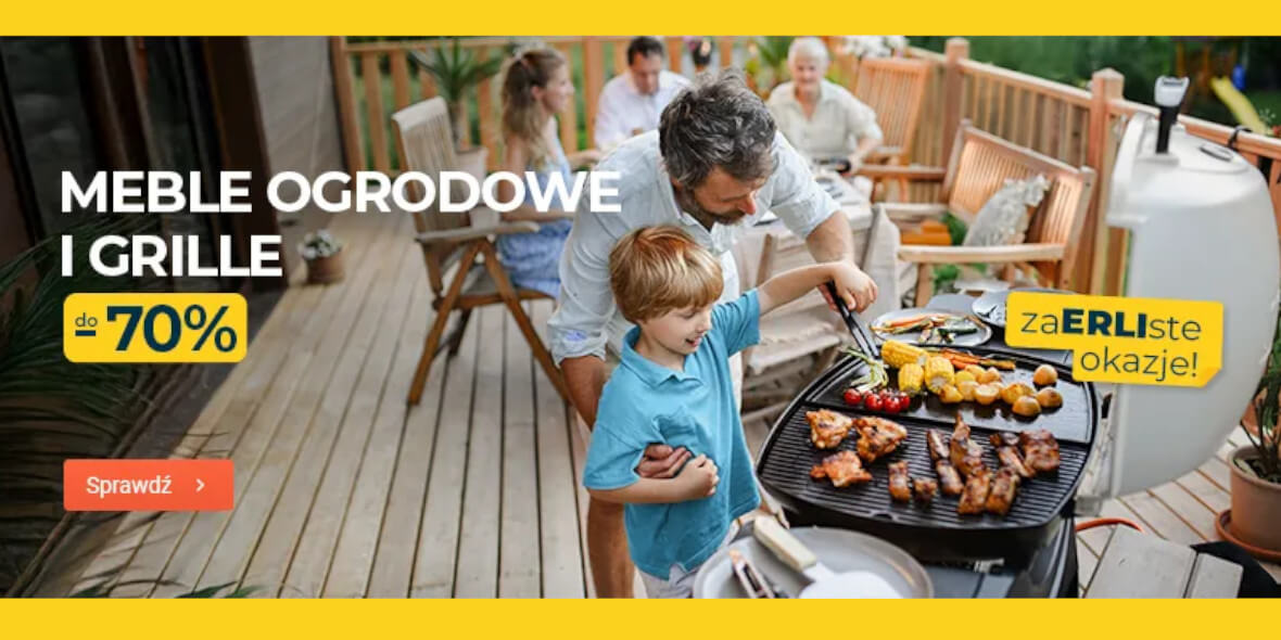 ERLI.pl: Do -70% na meble ogrodowe i grille 02.06.2025